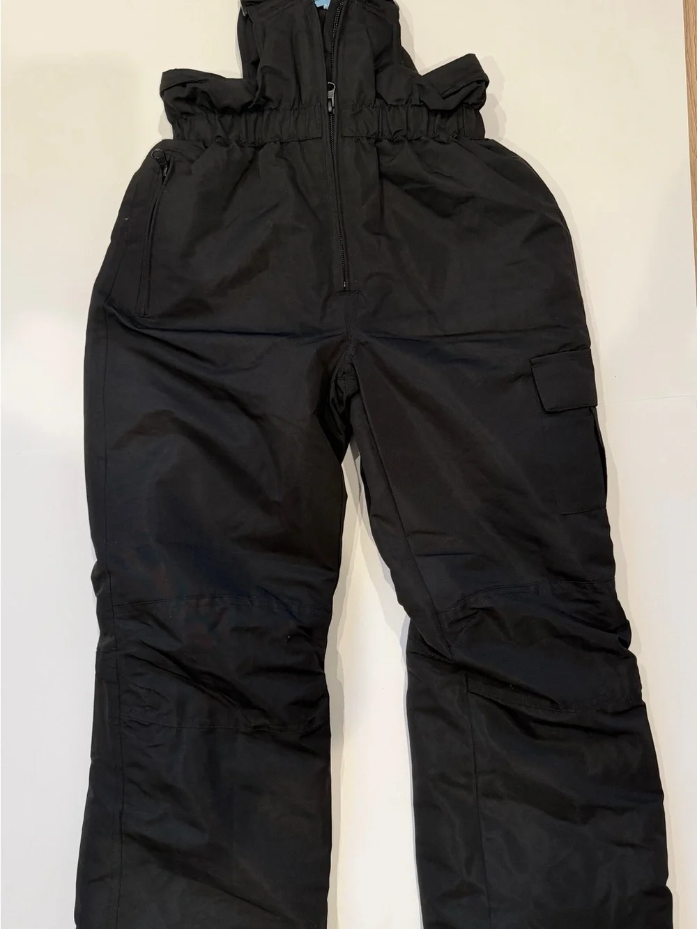 Kids Black Insulated Snow Bib Pants